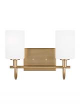 Visual Comfort Studio Cafe 4-Light Bathroom Vanity Light in Satin Brass